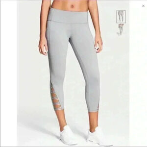 Victoria Sport Knockout Gray Thick Band Athletic Supportive Ankle Legging Size S